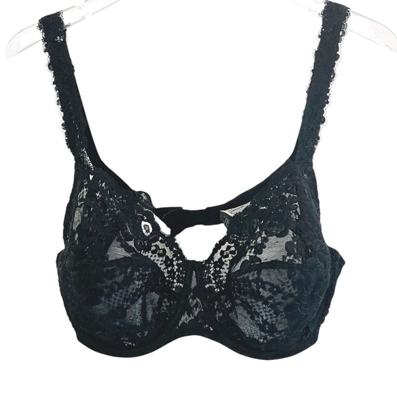 La Perla Black Lace Underwire Bra 40D Made In Italy - Picture 5 of 11
